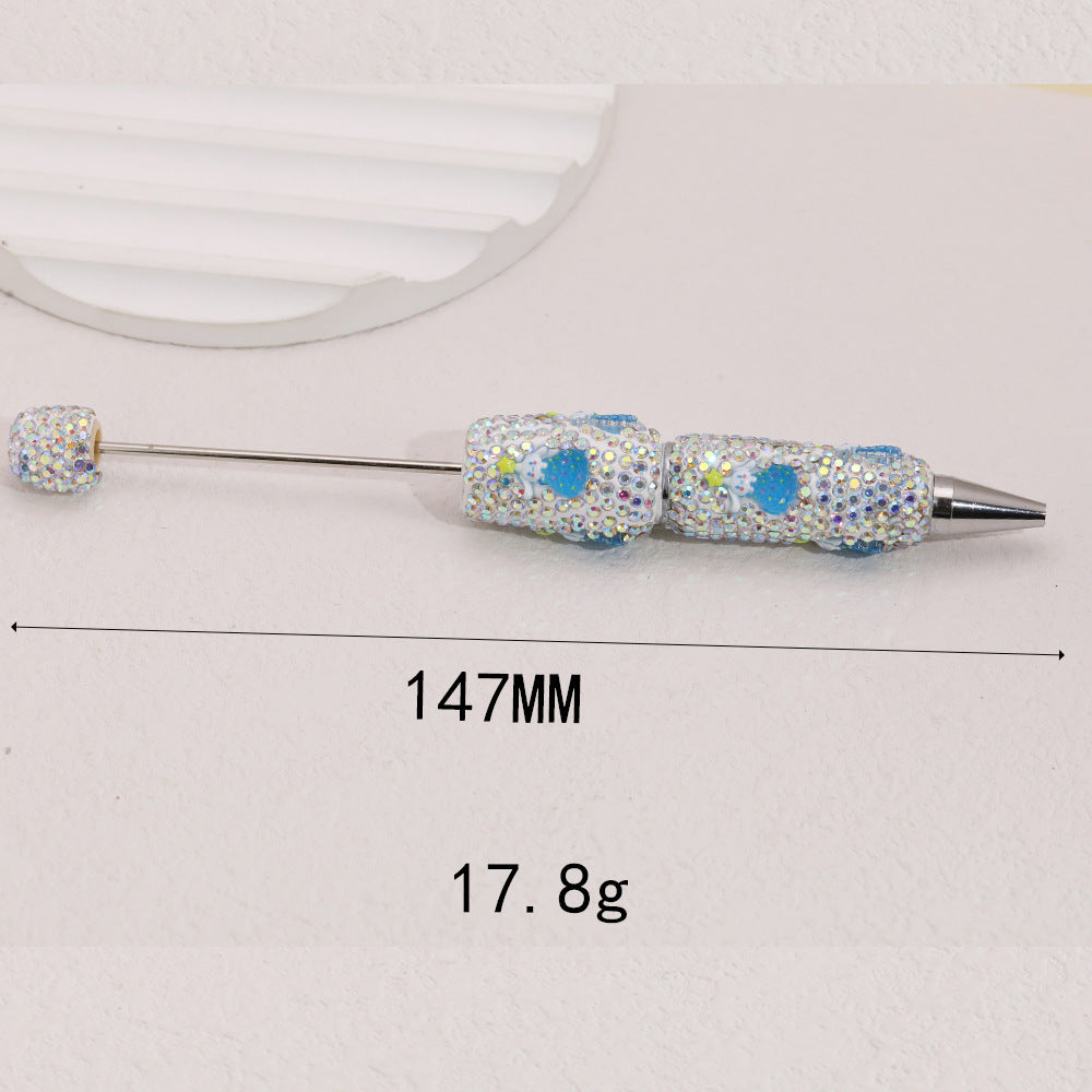 Wholesale  5pcs  Full Diamond Heavy Industry Soft y Fancy Beadable Pens