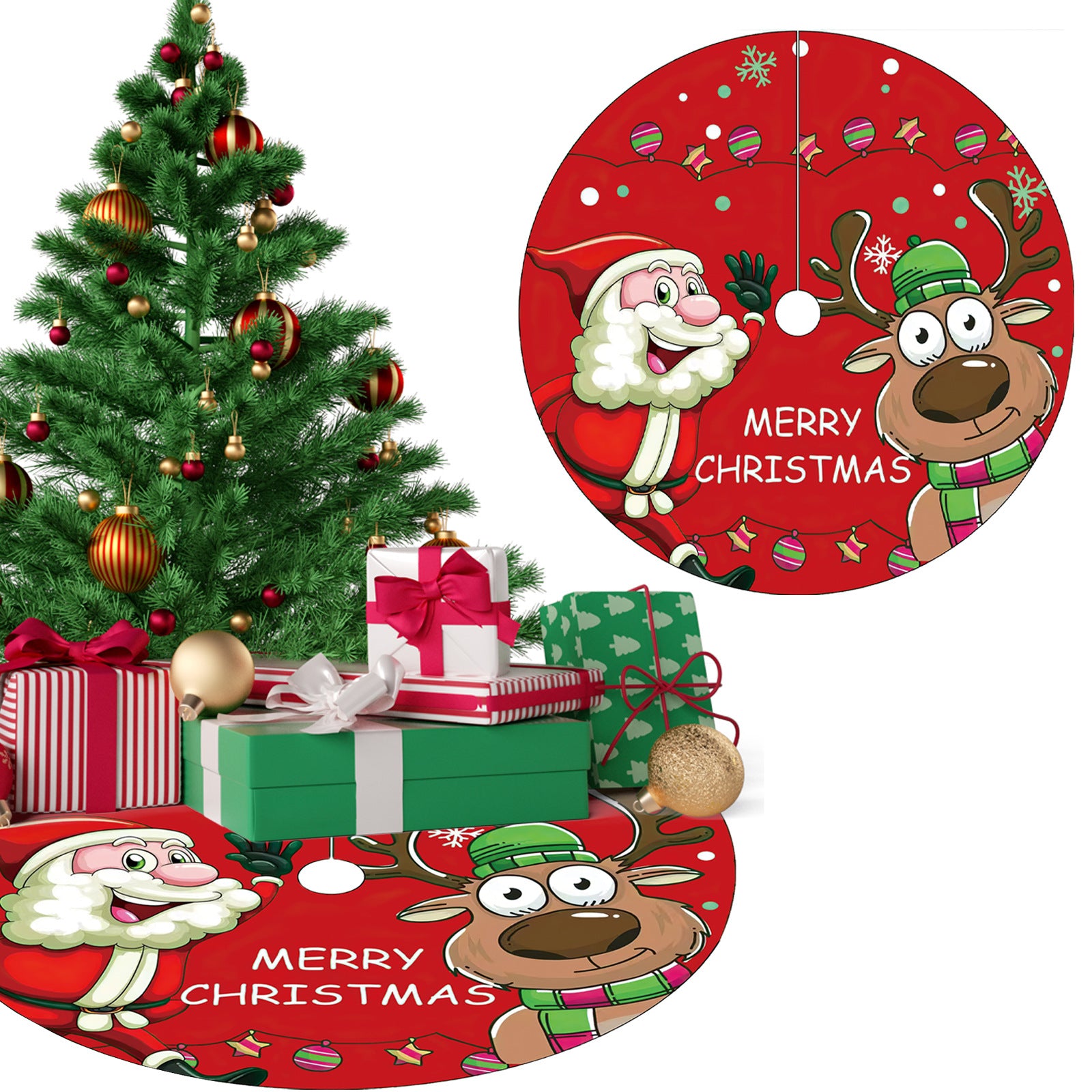 Wholesale 120CM Christmas Tree Skirt Forester Tree Bottom Dress