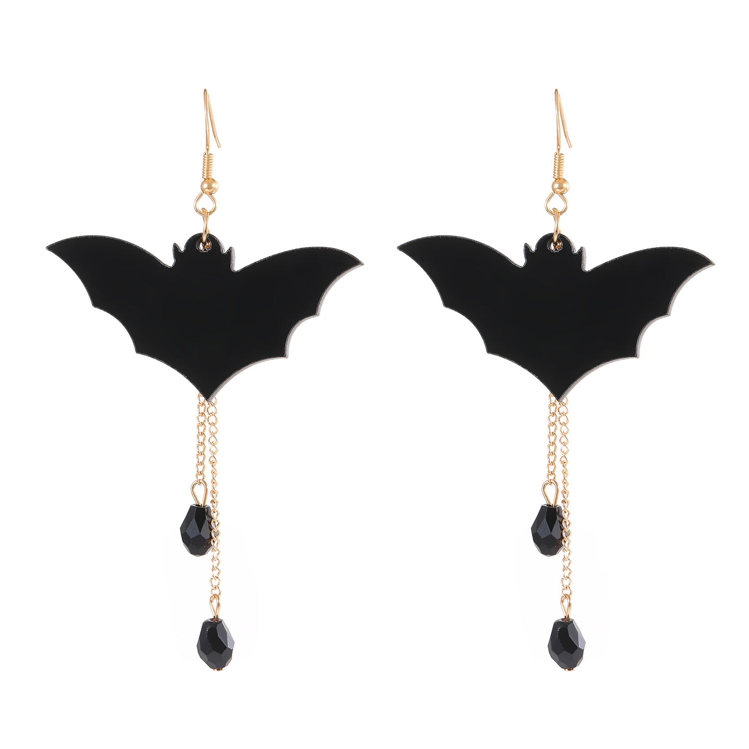 Wholesale Acrylic Gothic Dark Pumpkin Bat Skull Earrings