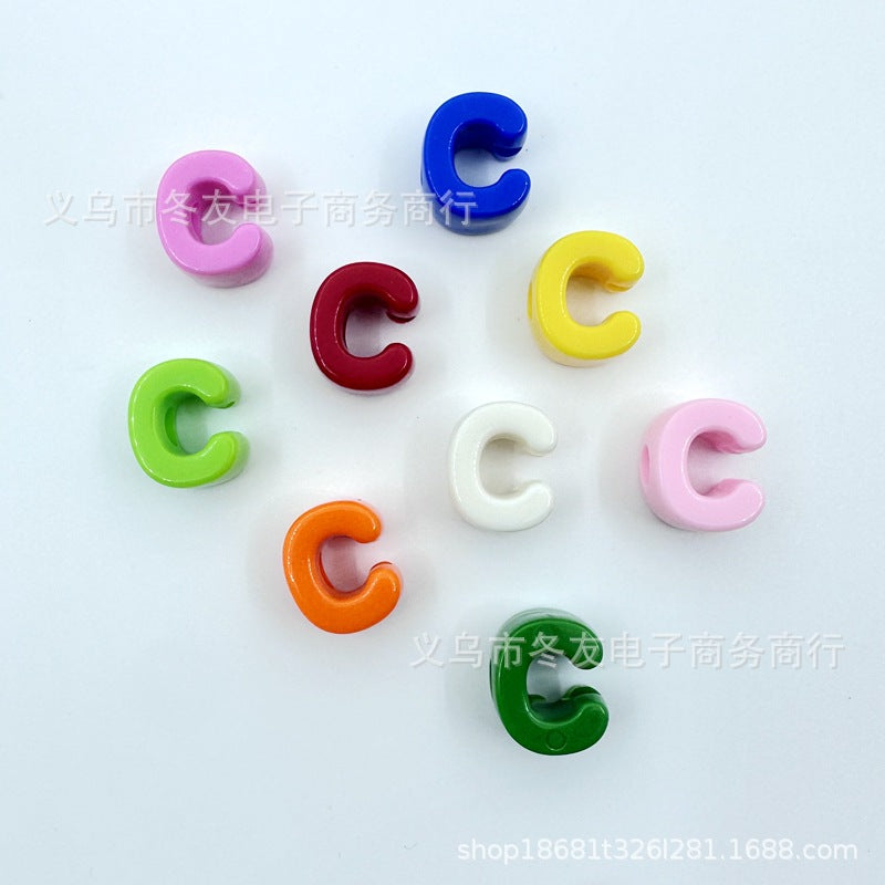 Wholesale  20pcs/pack   Acrylic large-hole letter Letter Beads