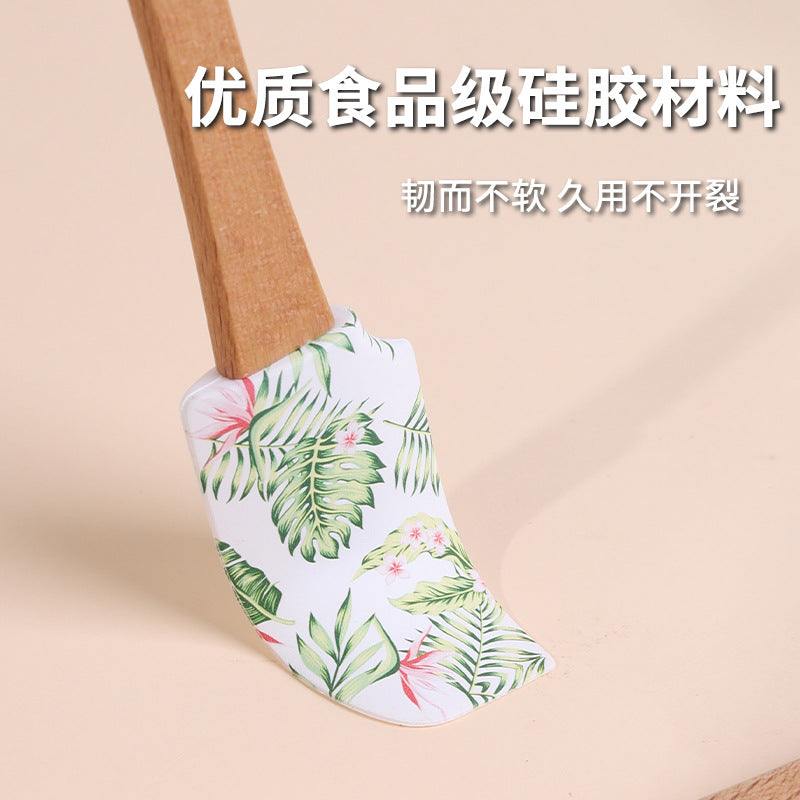Wholesale Large and Small Set Cake Cream Spatula Wooden Handle Spatula