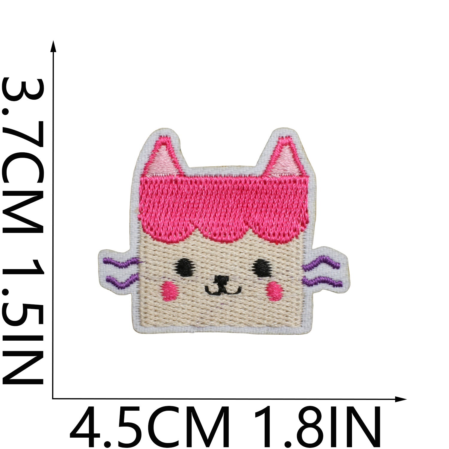 Wholesale Cute Cartoon Cat Embroidery Patch Polyester Thread Sew On Clothing Decoration Fashion Accessory For Girls Resale