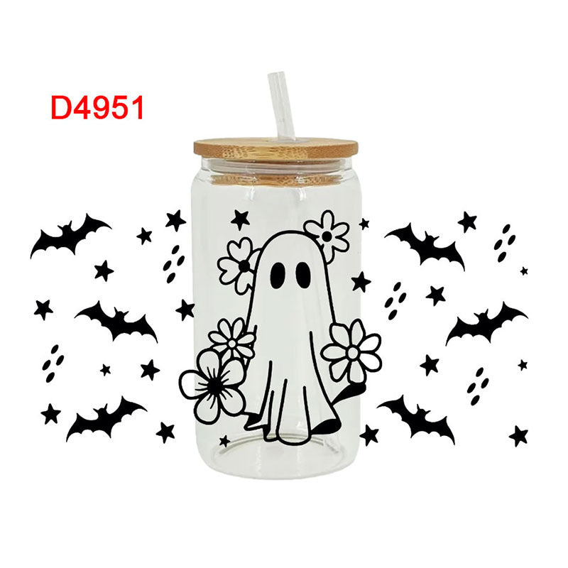 Wholesale Western style Halloween 16oz Cup UV DTF Wraps