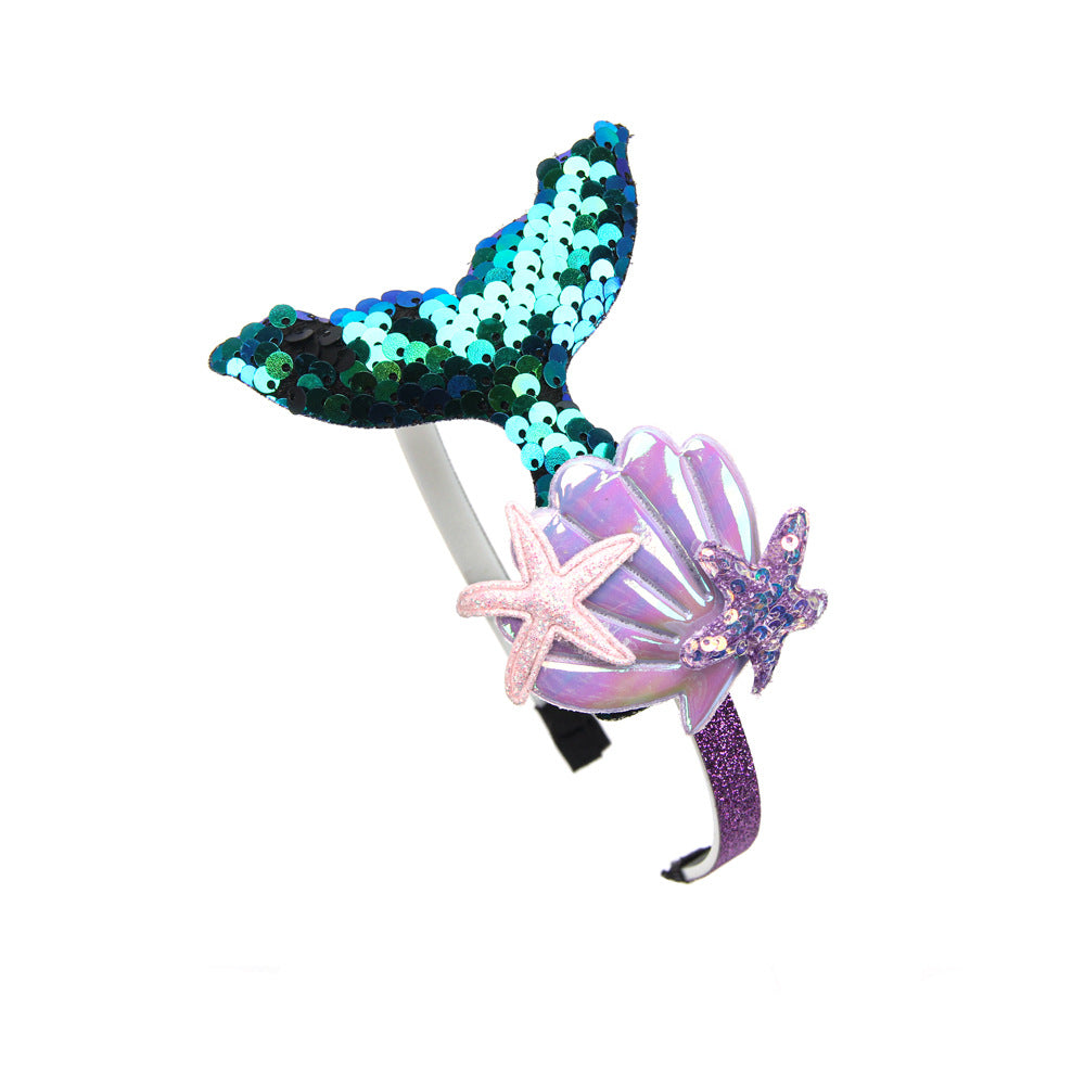 Wholesale Sequined Shell Mermaid Sweet Headband