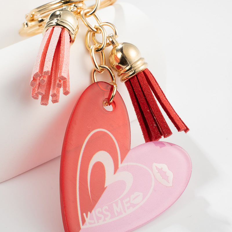 Wholesale Tanabata Loving Couple Metal Key Chain