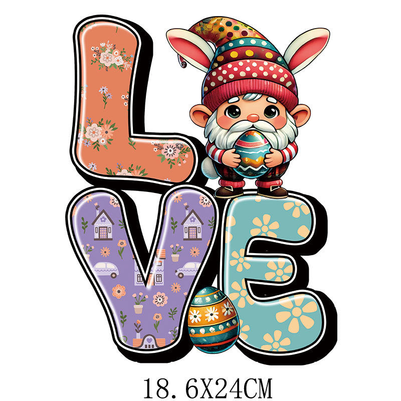 Wholesale 10pcs Easter Car Rabbit Cartoon UV DTF Ready to Press Transfers Wraps