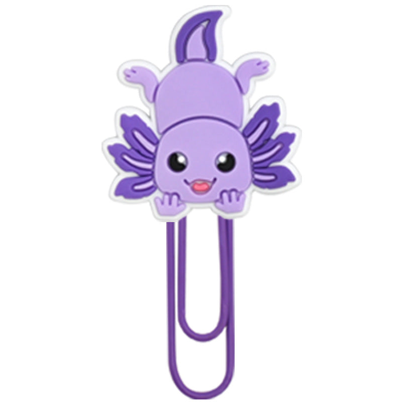 Wholesale Random 50pcs Cartoon Ocean Salamander Animal Paperclip Bookmark