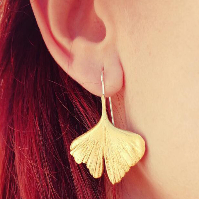 Wholesale Vintage Ginkgo Leaf Earrings