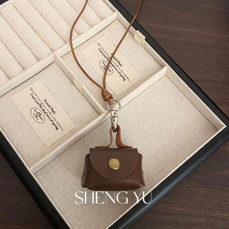 Wholesale Key Bag Coin Purse Necklace Leather Vintage Halter Sweater Chain