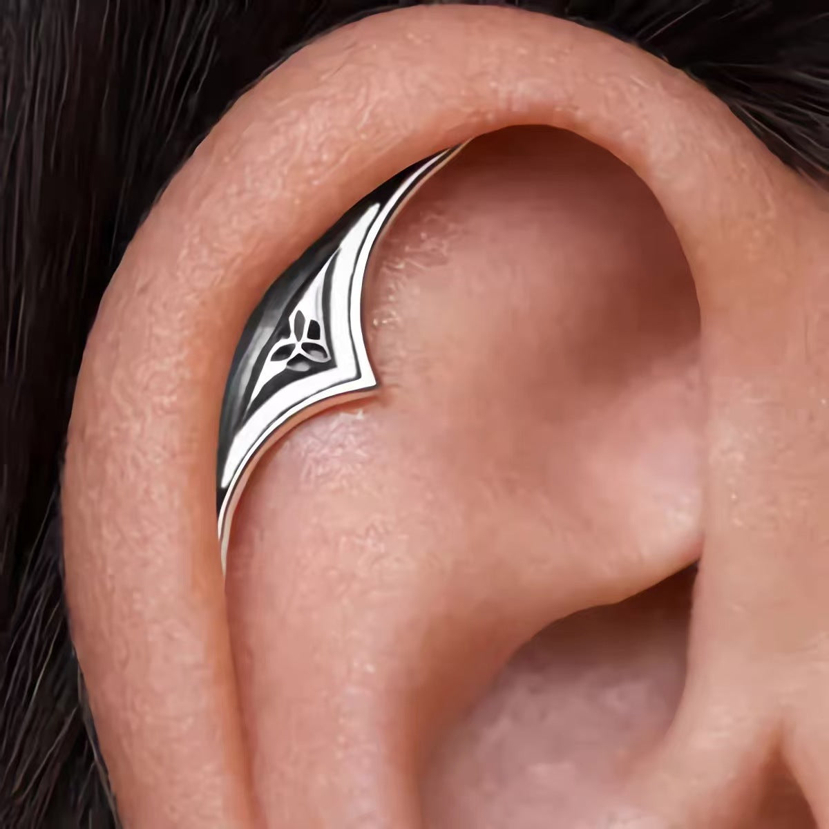 Wholesale Gold Tone Copper  Web Cartilage Earrings Gothic  Party Jewelry Accessory