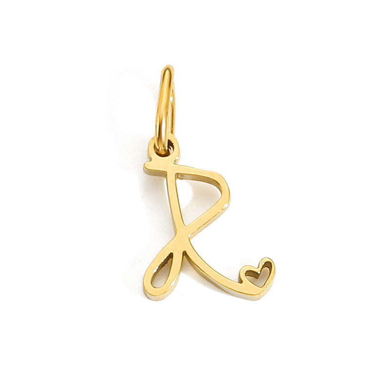 Wholesale English Letter 14k Gold Stainless Steel Pendant