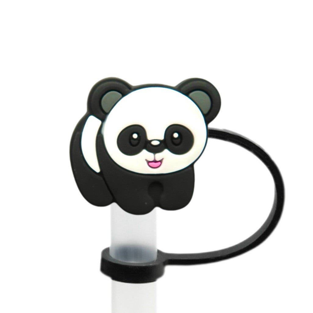 Wholesale 10pcs Cute Panda Straw Tube Cap