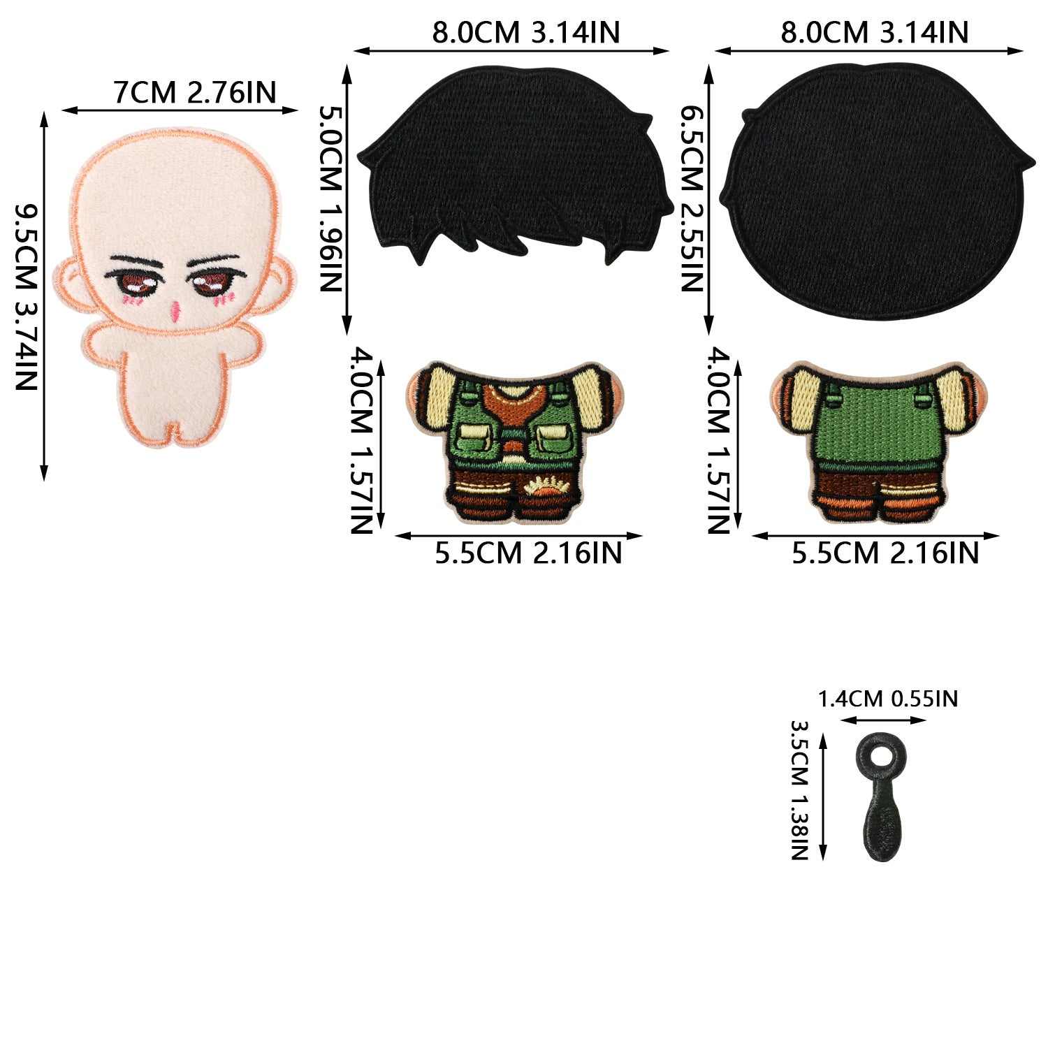 Wholesale Fashion Embroidered Iron On Patches Cozy Woven Doll Design For Jeans Canvas Bag DIY Craft Supply Bag Charm OLY Exclusive