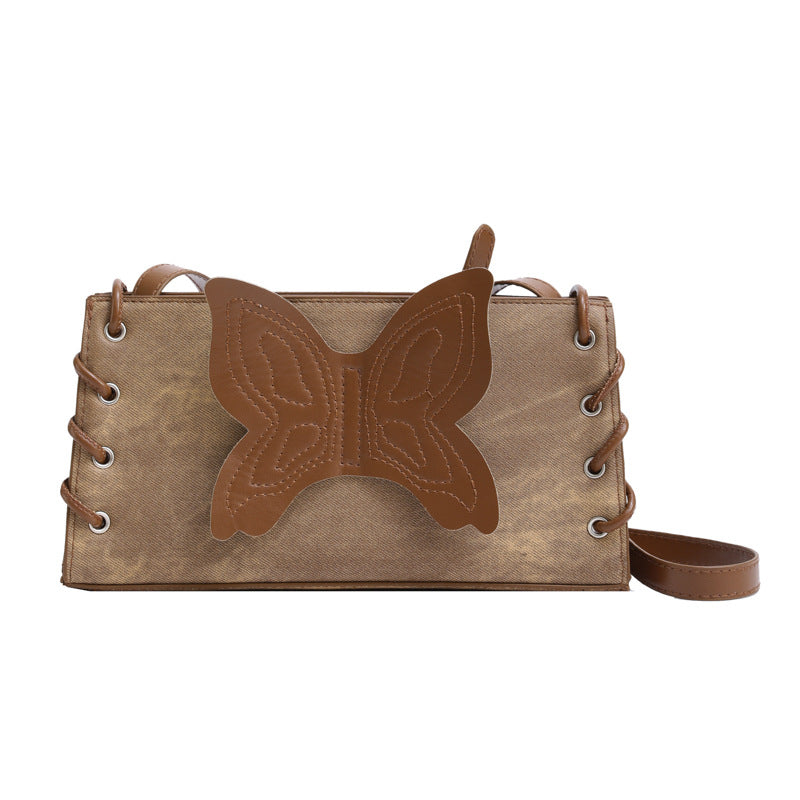 Wholesale Autumn and Winter Retro Butterfly PU Shoulder Bag Crossbody Bag