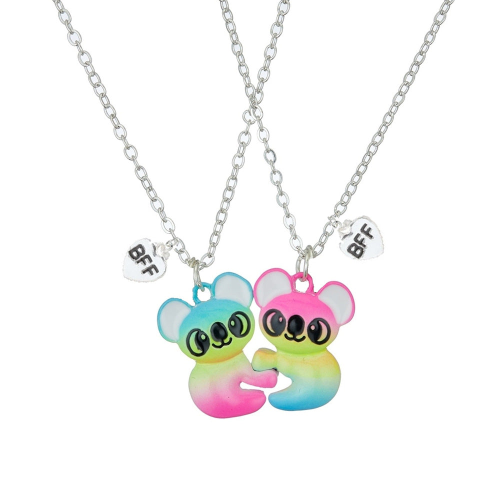 Wholesale Rainbow Raccoon Pals Koala Magnet Pendant Necklaces