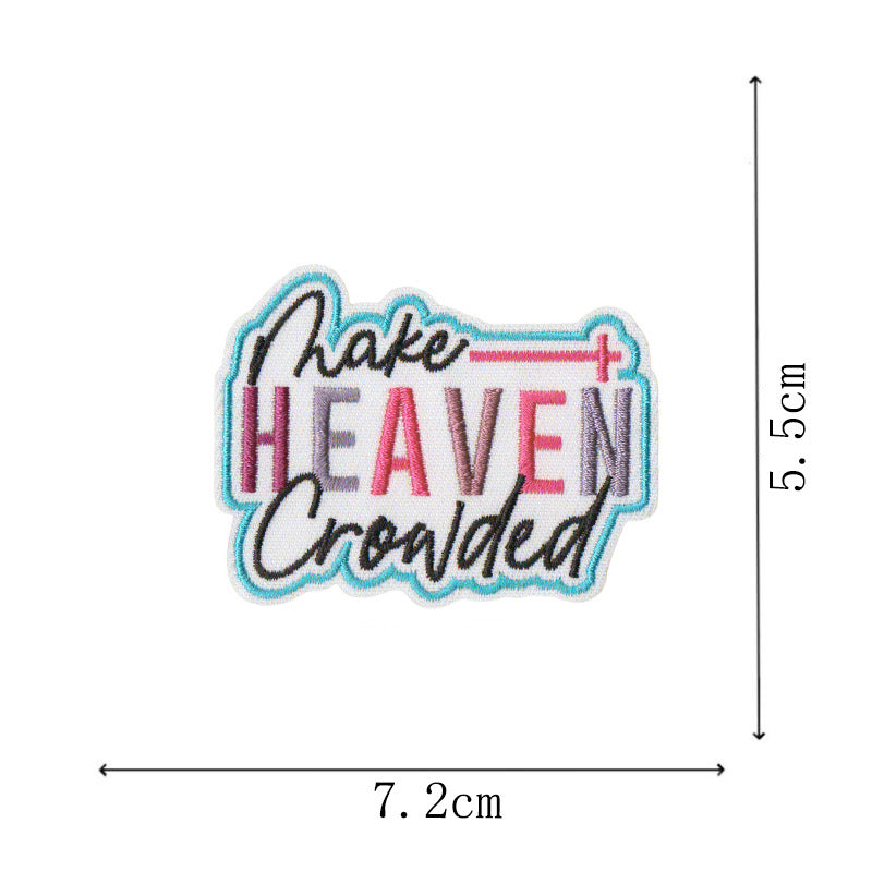 Wholesale Chic Embroidered Patches 16 Pcs Bible Verse Iron On Applique For et Clothing Decoration Resale Gift