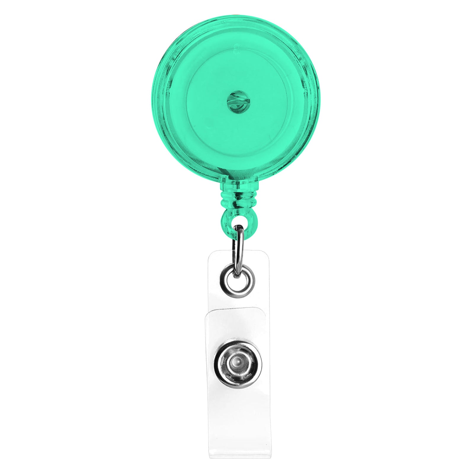 Wholesale Color Semi Transparent High Elasticity Badge Scroll with Retractable Plastic Keychain