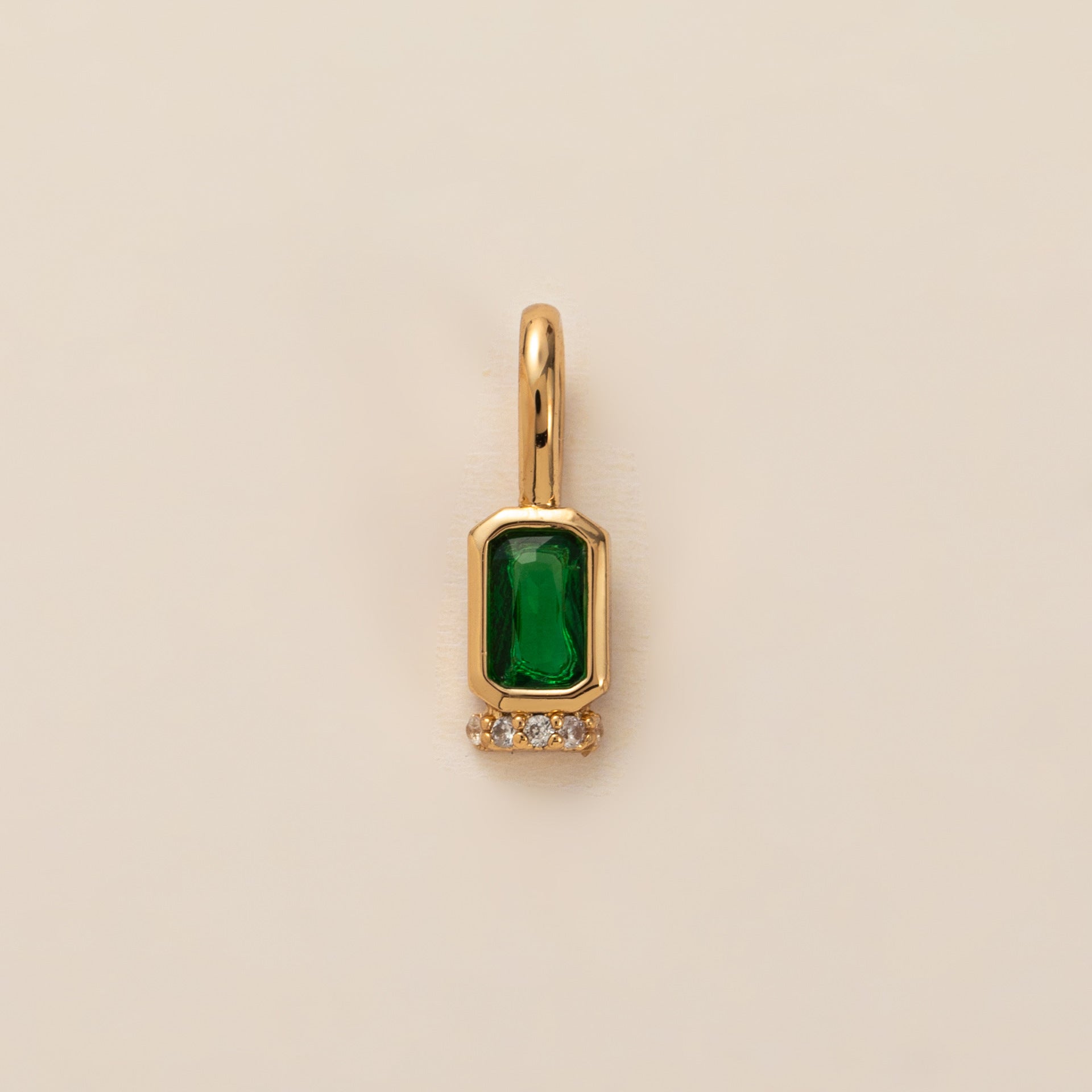 Wholesale Stylish January Birthstone Copper Pendant With Movable Clasp DIY Jewelry Accessory Mother S Day Gift