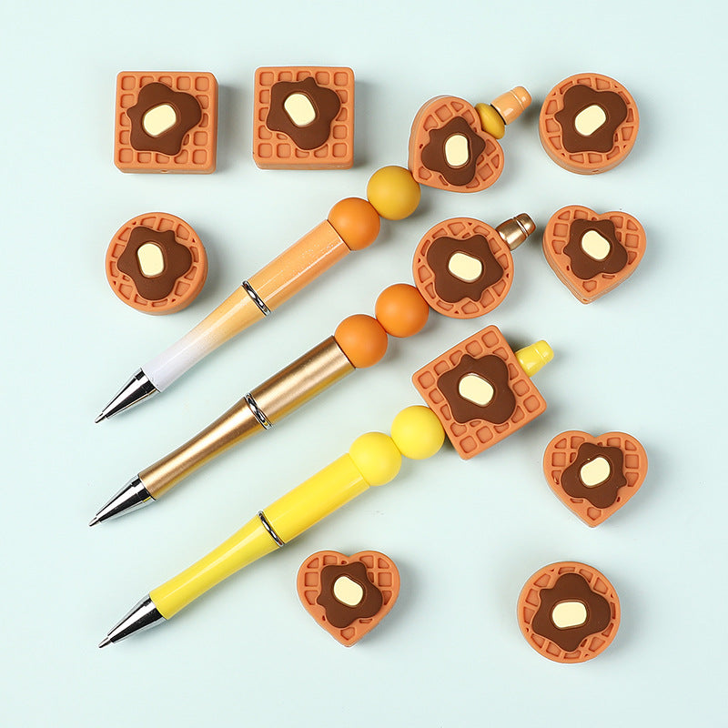 Wholesale 20pcs   Biscuit silicone beads   Focal Beads