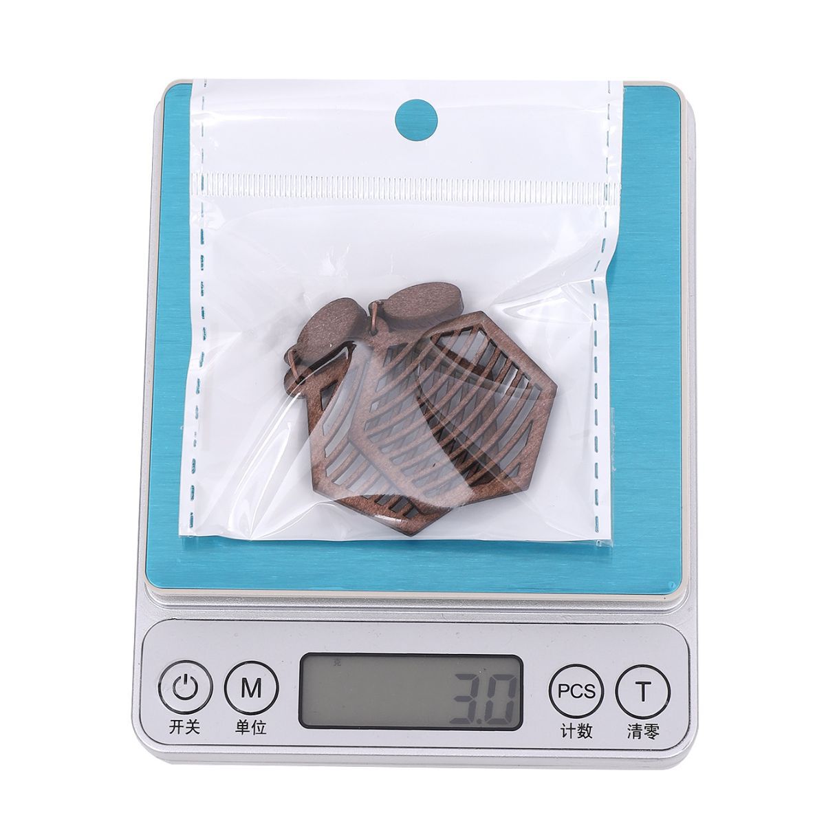 Wholesale Vintage Geometric Hollow Line Wood Chip Earrings