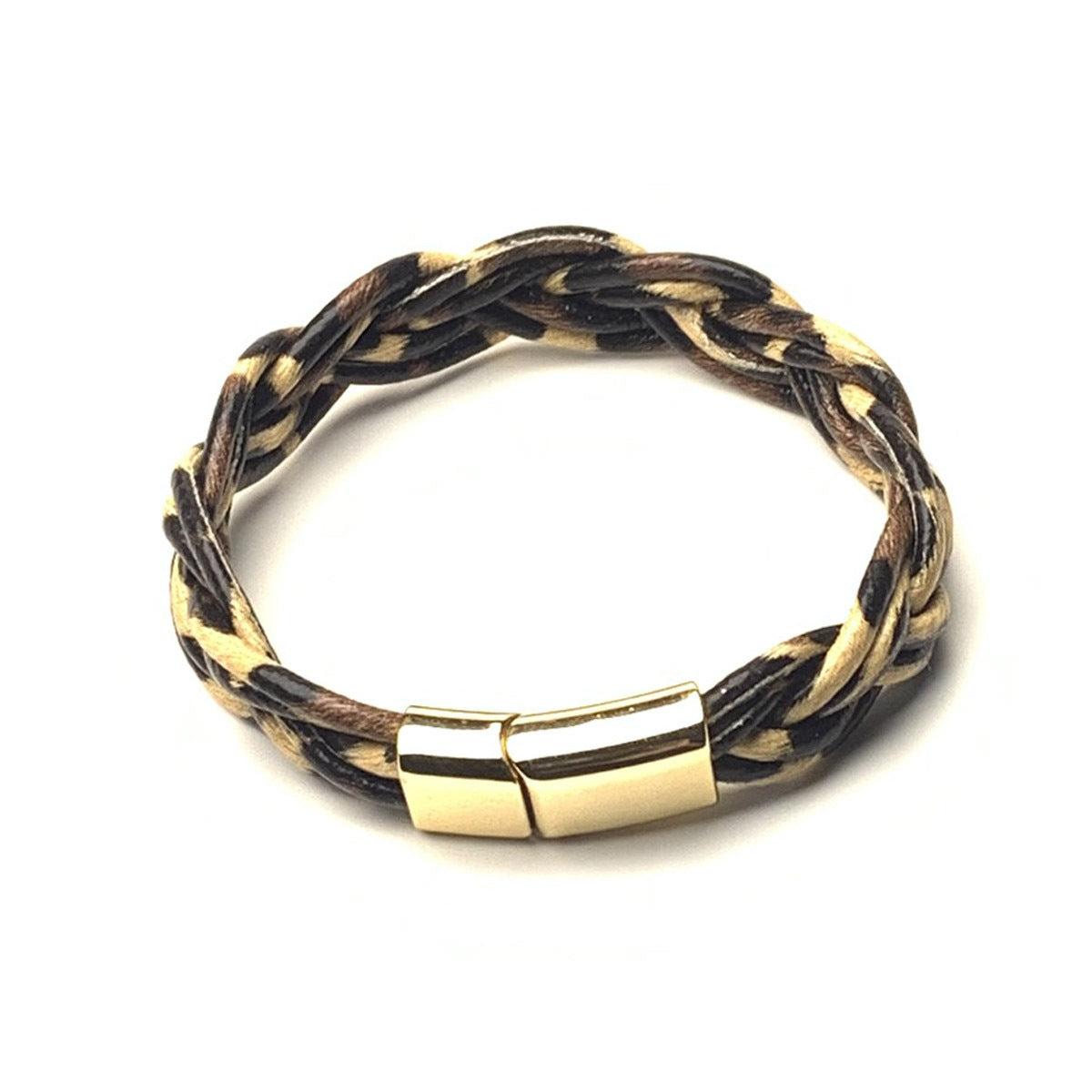 Wholesale 6-strand braided bracelet silicone tube leopard leather bracelet