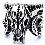 Wholesale  Simple Retro Punk Goethe Ring Titanium Steel Rust-free Fashion Jewelry Ring Pendant