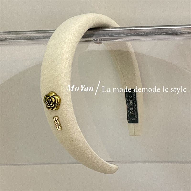 Wholesale Little Fragrant Wind Camellia High Skull Top Cute Face Wash Headband