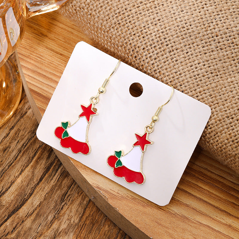 Wholesale Christmas snowflake candy bell reindeer earrings