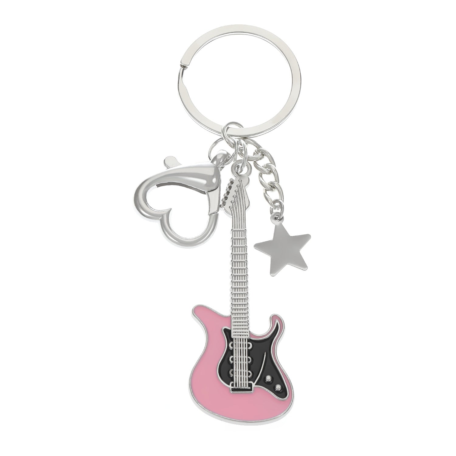 Wholesale Electric Guitar Star Bass Alloy Keychains