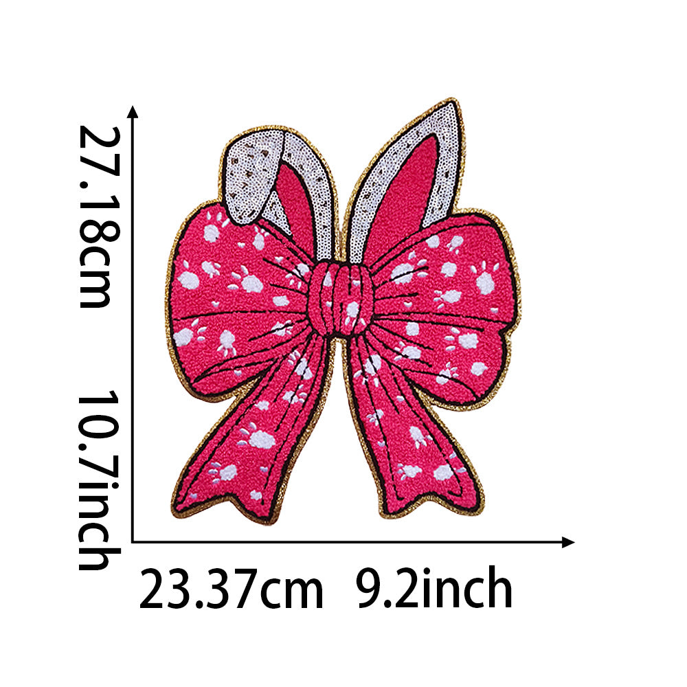 Wholesale Sequin Embroidered Easter Bunny Egg Patch Oversized Applique For Coats Trendy Craft Supply Boutique Resale