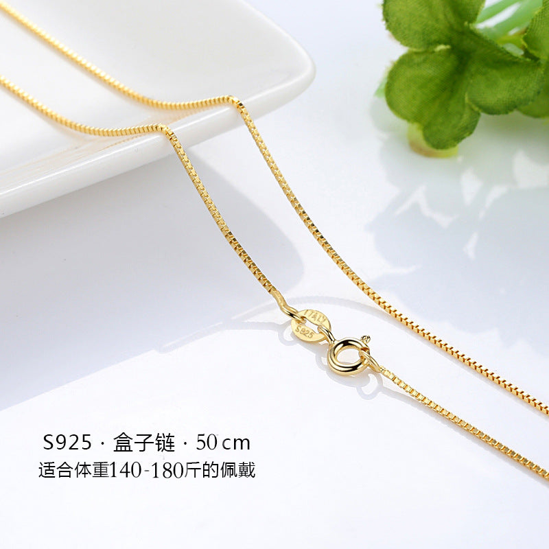 Wholesale Clavicle chain gold plated silver chain bare chain