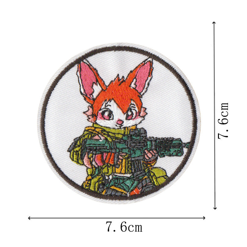 Wholesale Trendy Tactical Fox Embroidered Patches 16 Pieces Jungle Combat Iron On Appliques For Clothing Bags DIY Resale