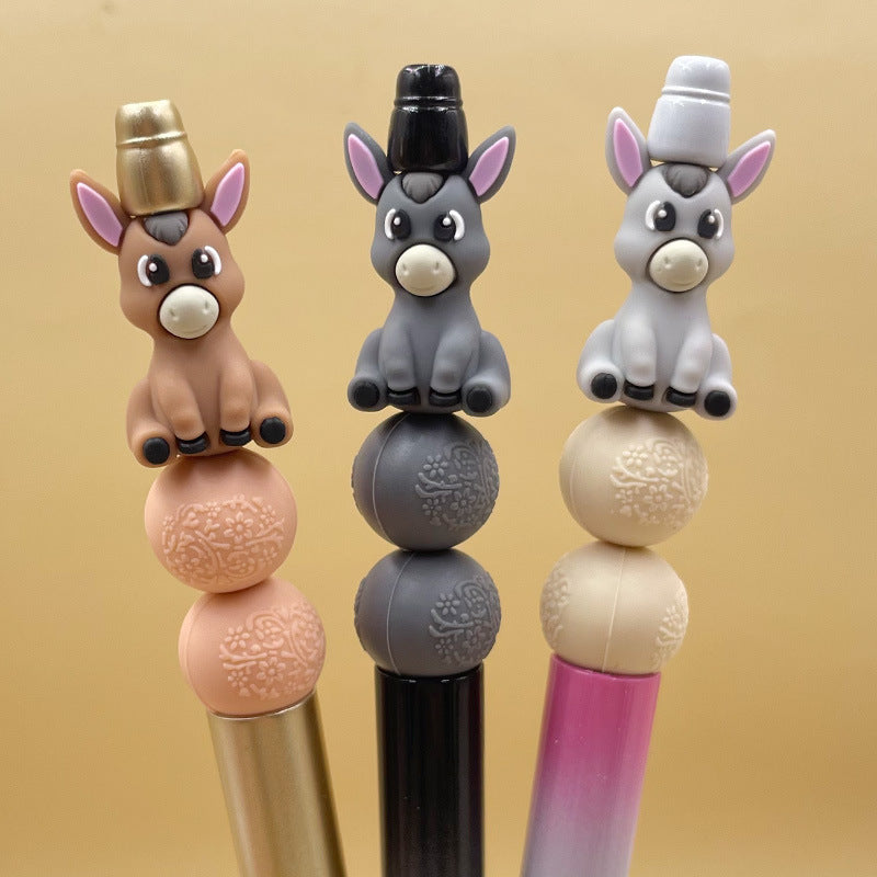 Wholesale 20pcs/ packCartoon 3D Epoxy Silicone Beads Food Grade Loose Beads