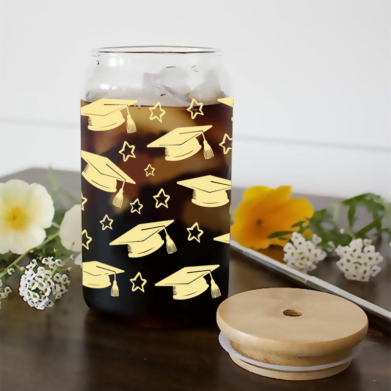 Wholesale Balloon-shaped academic cap graduation series 16oz Cup UV DTF Wraps