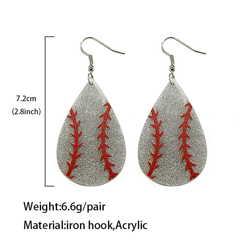 Wholesale Classic Water Drop Glitter Acrylic Earrings