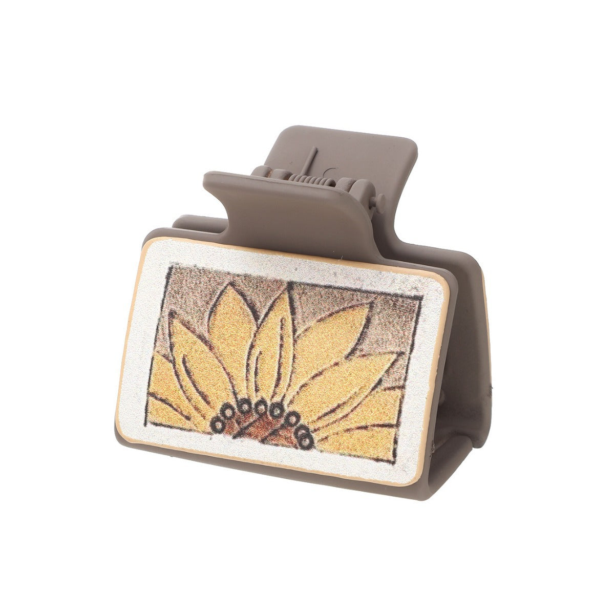 Wholesale Western Style Sunflower Leather Hair Clip Shark Clip