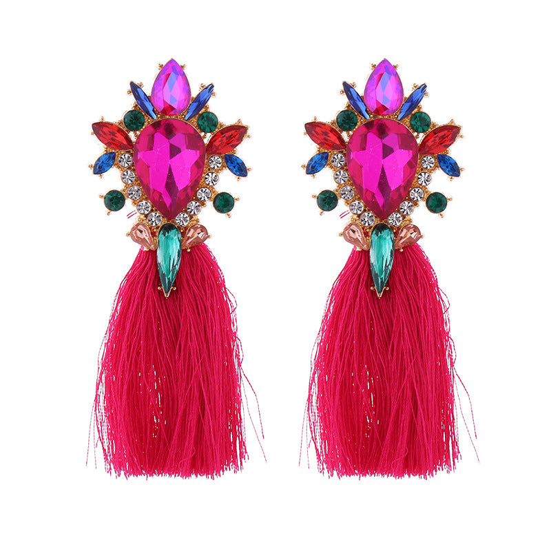 Wholesale Boho Style Long Tassel Earrings