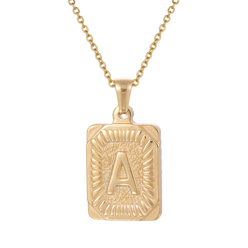 Wholesale Brand Letter Pendant Gold Plated Necklaces