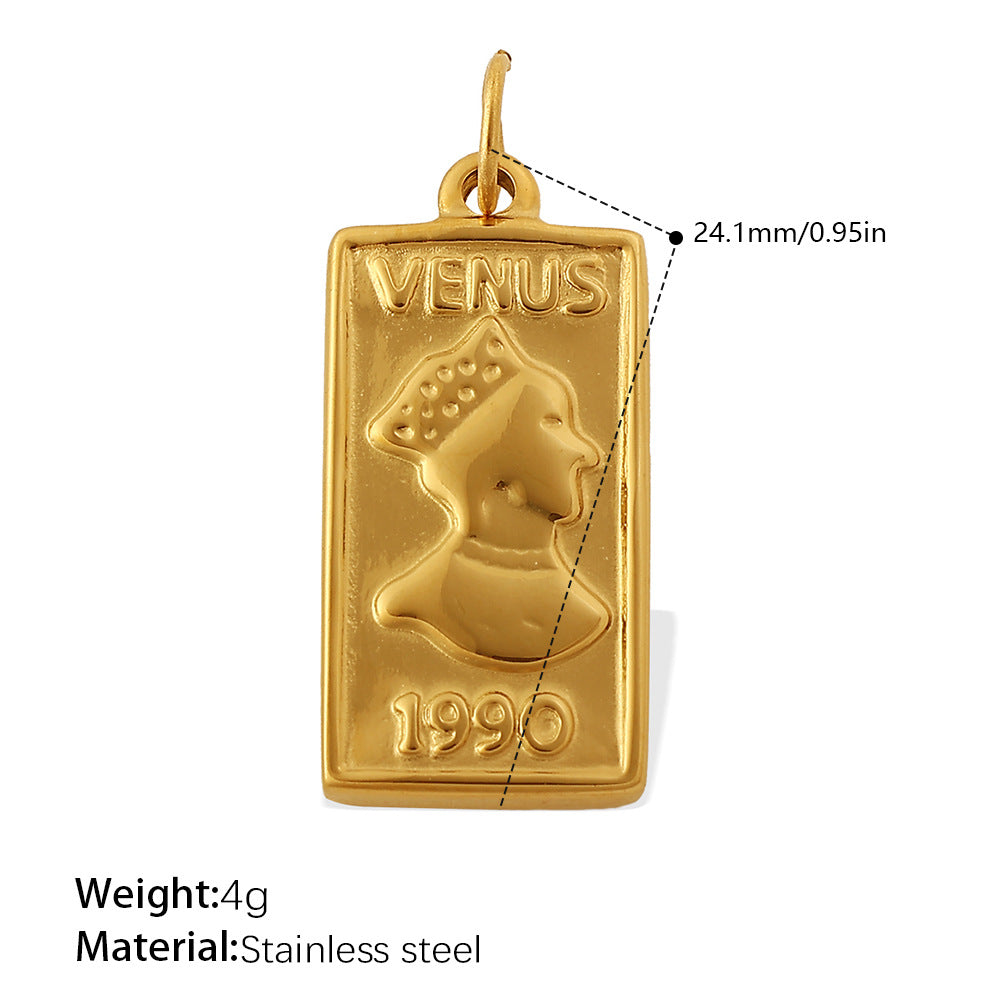 Wholesale Ocean style retro key heart-shaped stainless steel necklace pendant accessories