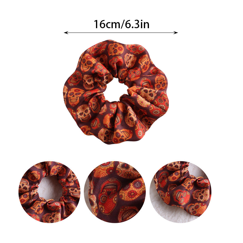 Wholesale Valentine' s Day  Floral Large Intestine Fabric Hair Scrunchies