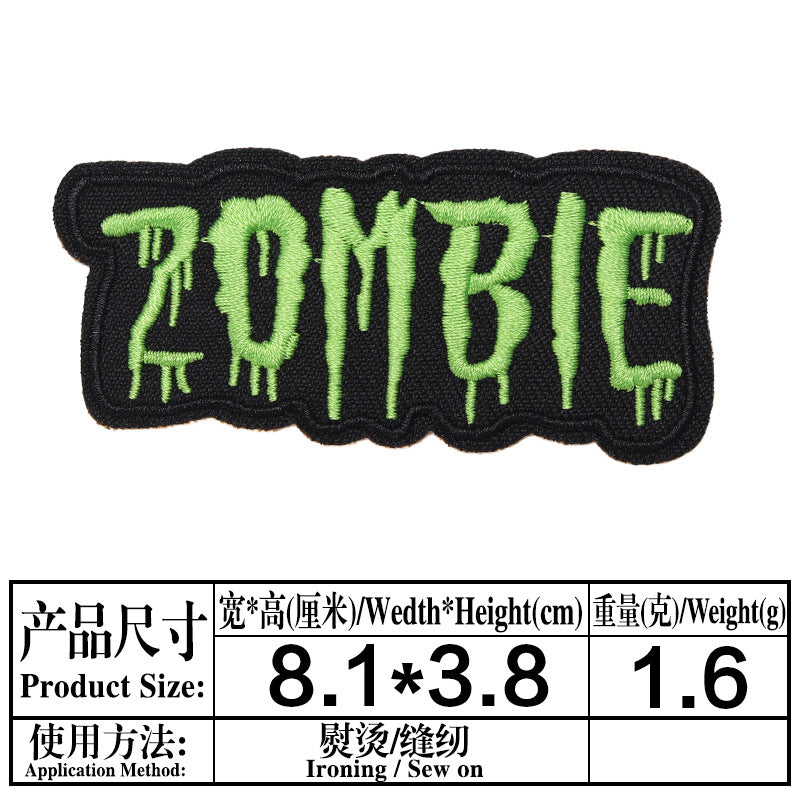 Wholesale Twill Embroidered Alphabet Patches Black White Rectangle Applique 33 Styles For Sweater DIY Craft Supply
