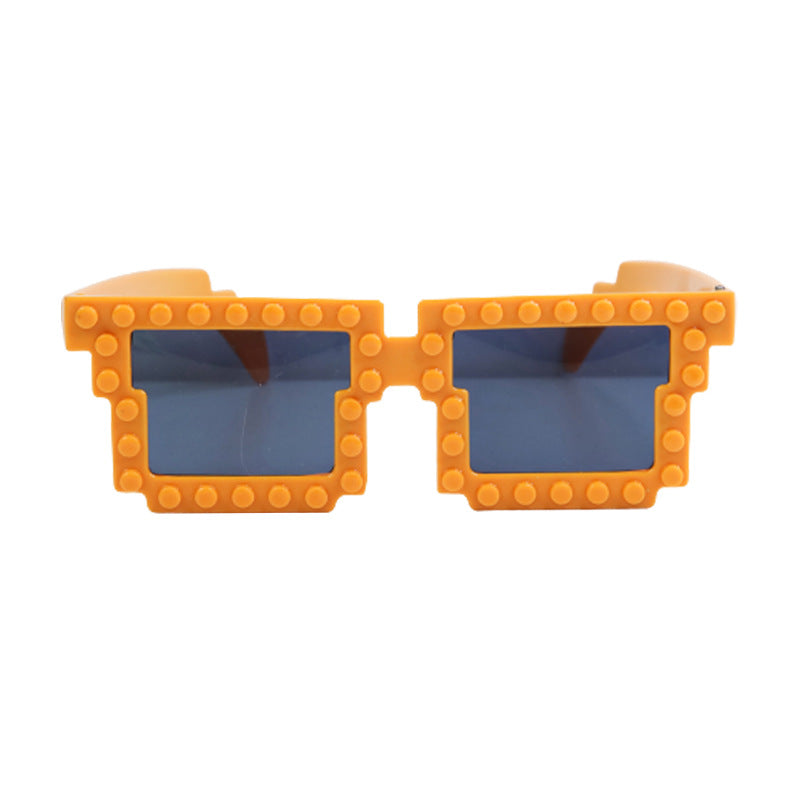 Wholesale ABS Cute and Funny Building Block Mosaic Sunglasses