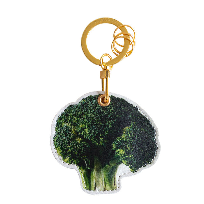 Wholesale Leather Imitation Fruit and Vegetable Card Holder Keychain