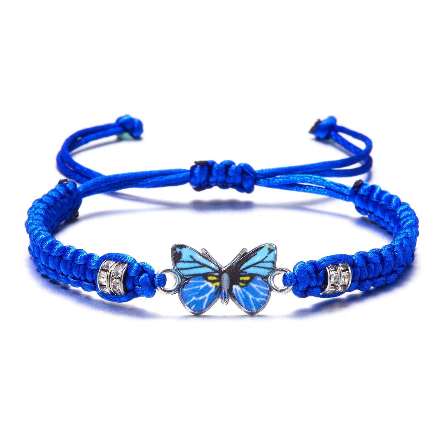Wholesale Butterfly Flower Hand Woven Adjustable Bracelet