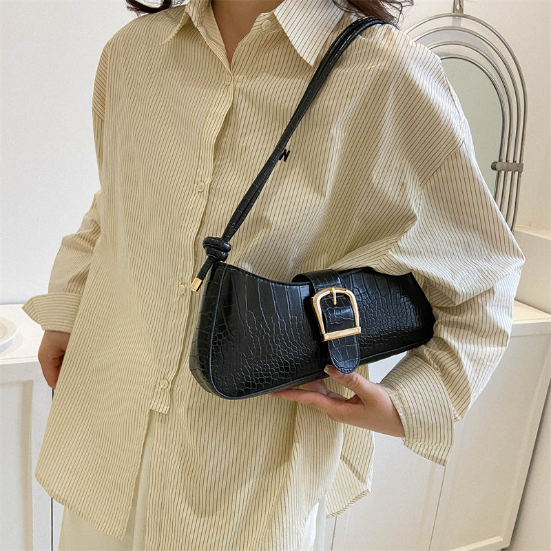 Wholesale Solid Color Armpit Bag Hand Baguette Bag