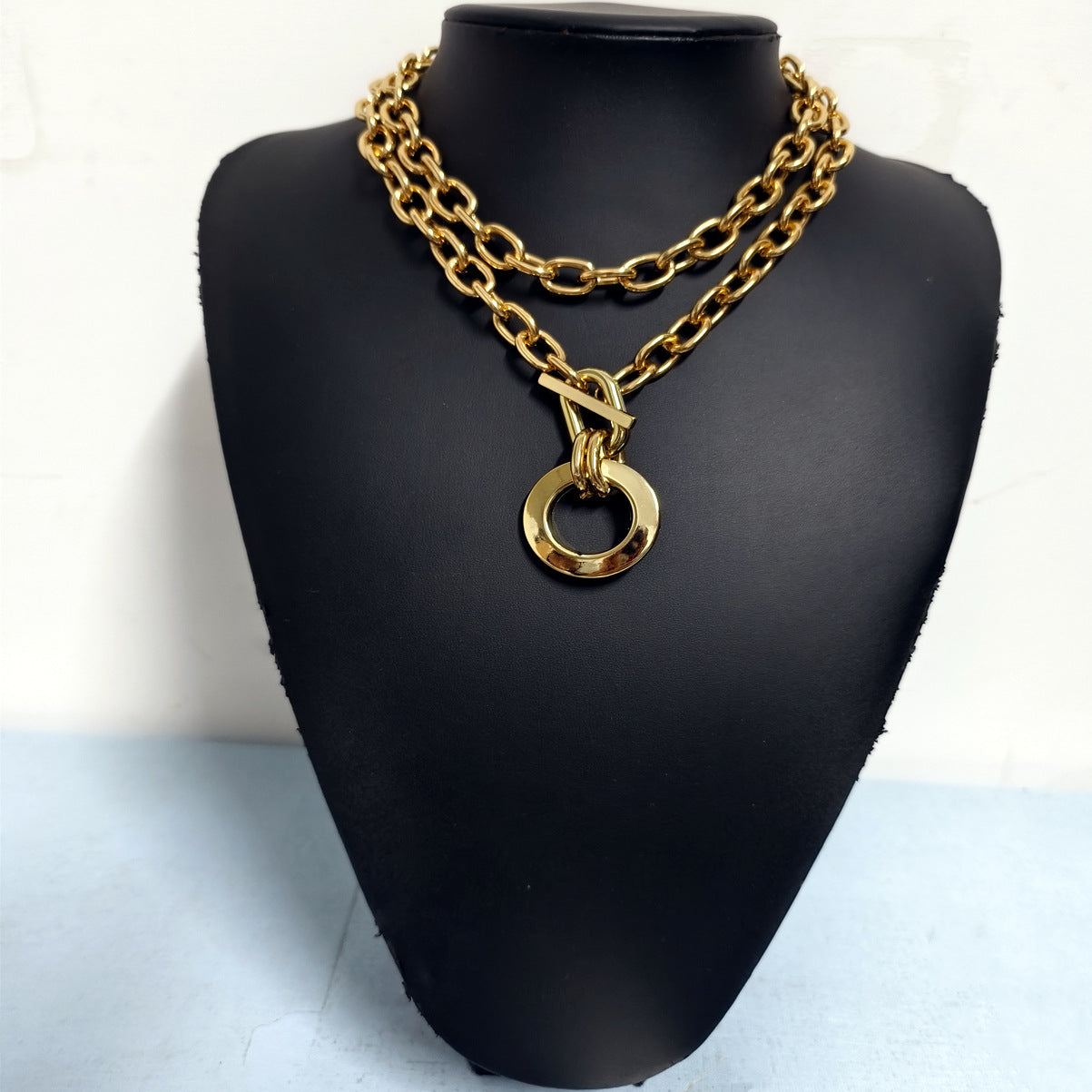 Wholesale jewelry new chain metal necklace female sexy hot girl clavicle chain two-piece set