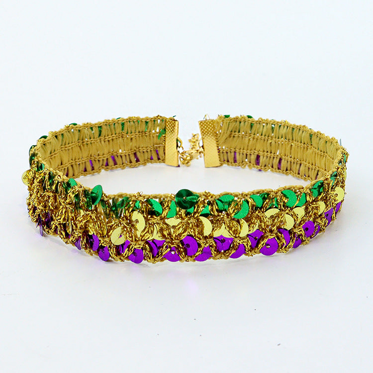 Wholesale new carnival party props personality fashion masquerade mask bracelet collar suit