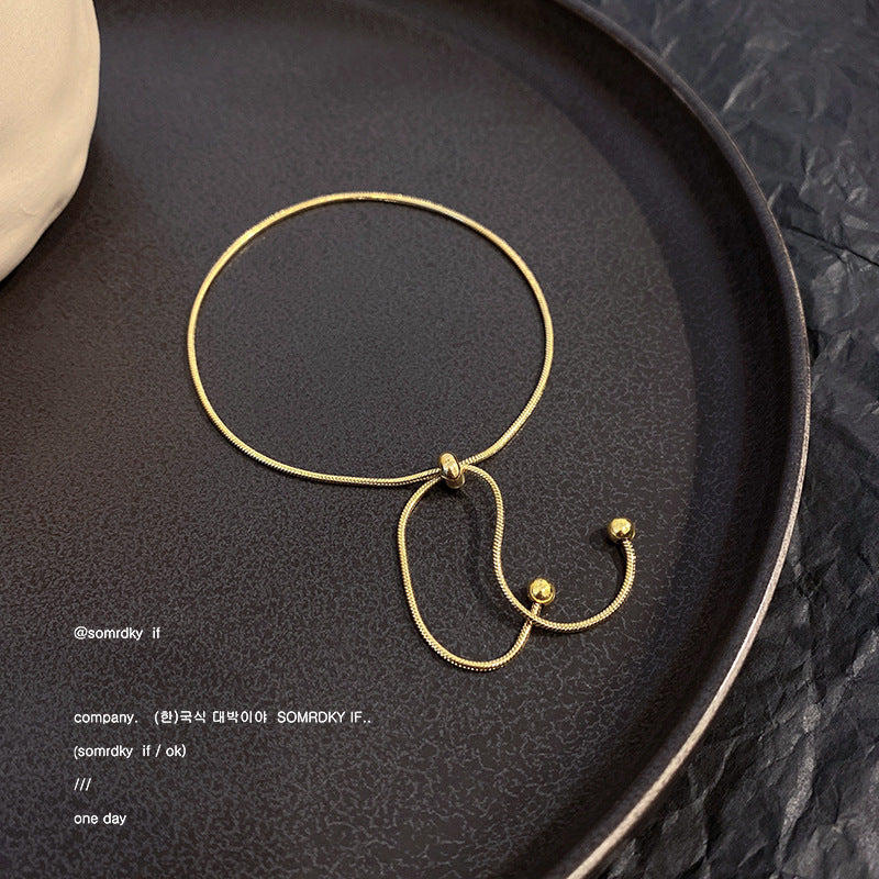 Wholesale Vintage Pearl Niche Advanced Titanium Steel Bracelet For Women