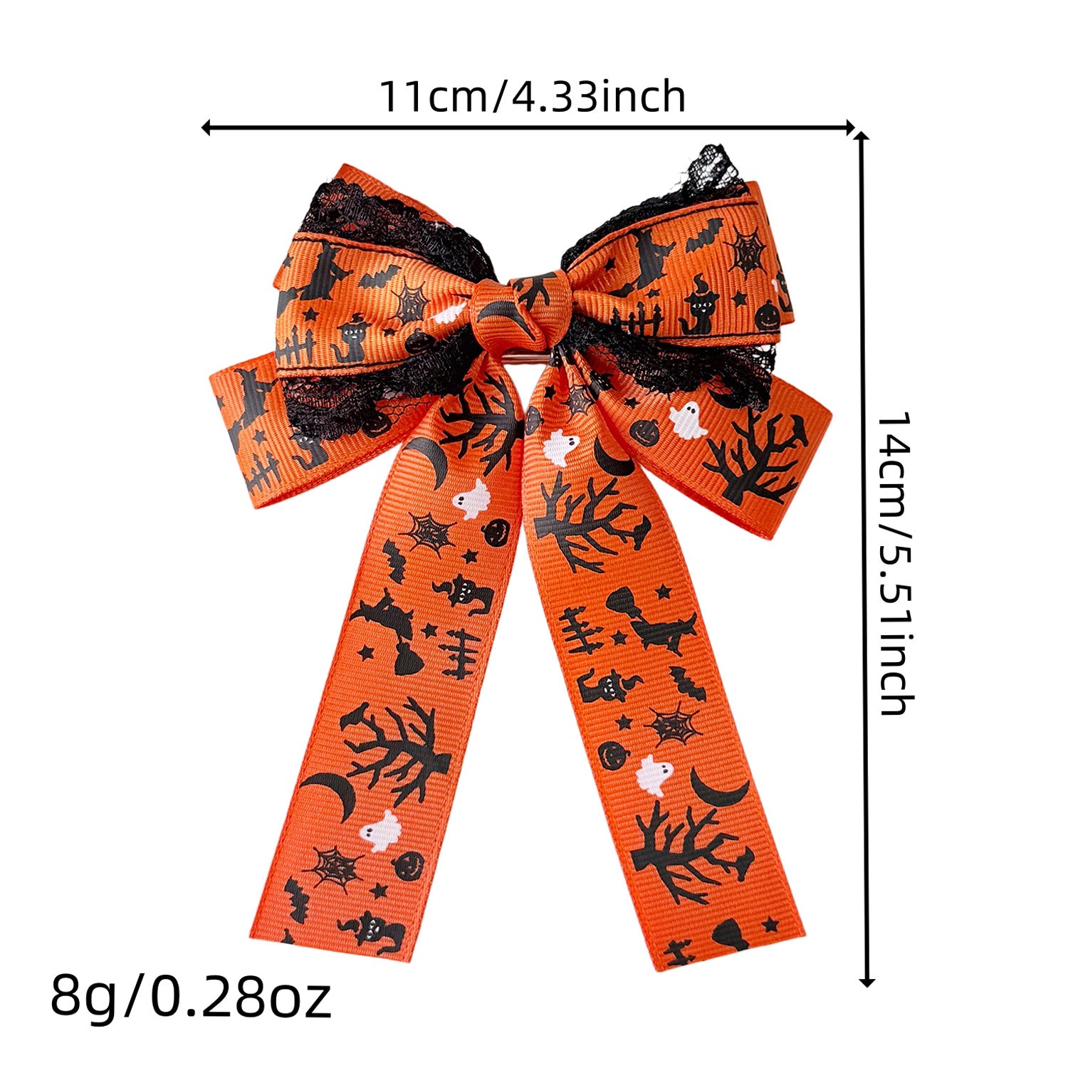 Wholesale  Ghost Pumpkin Ribbon Bow Hair Clips Alligator Clip Hair Accessory Chic Party Gift For Women
