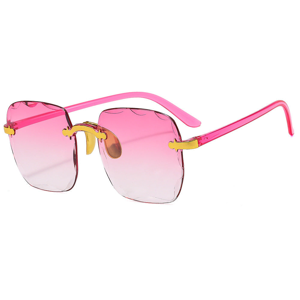 Wholesale Frameless Cut Edge Trendy Fashion Anti-ultraviolet Sunglasses